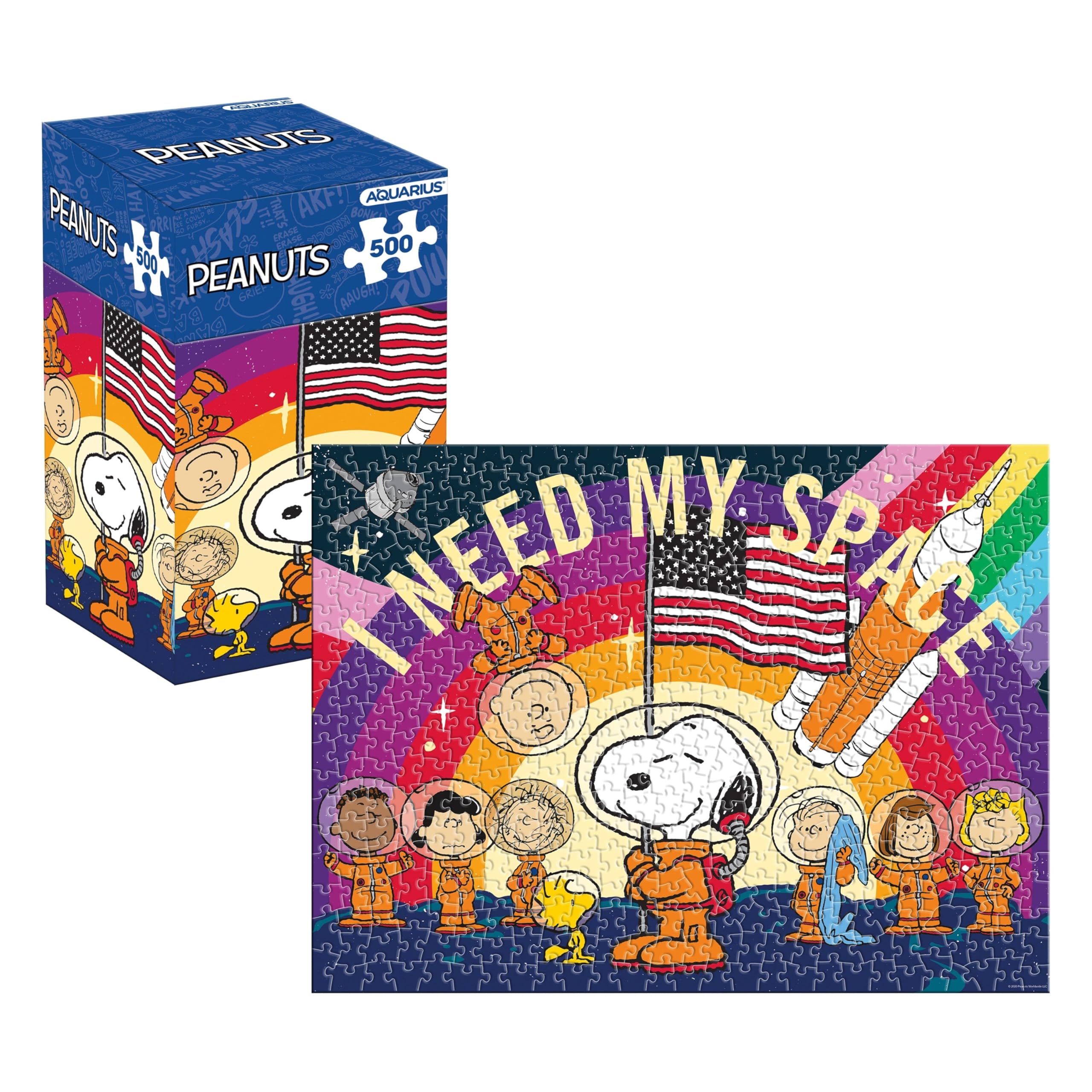 Amazon.com: Aquarius Peanuts Snoopy in Space 500 Piece Jigsaw